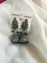 Oxidized Peacock Jhumka Earrings with green Beads