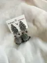 Oxidized Peacock Jhumka Earrings with Maroon Beads