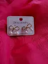 Elegant gold Bow Pearl Drop Earrings