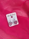 Pink Heart Drop Earrings 