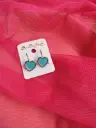 Blue Heart Drop Earrings 