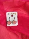  Peach Heart Drop Earrings