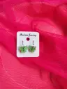 Green Butterfly Drop Earrings 