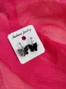  Midnight Black Butterfly Drop Earrings