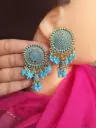  Traditional Blue Star Dangler Earrings