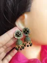 Antique  Black Stone Jhumka Earrings