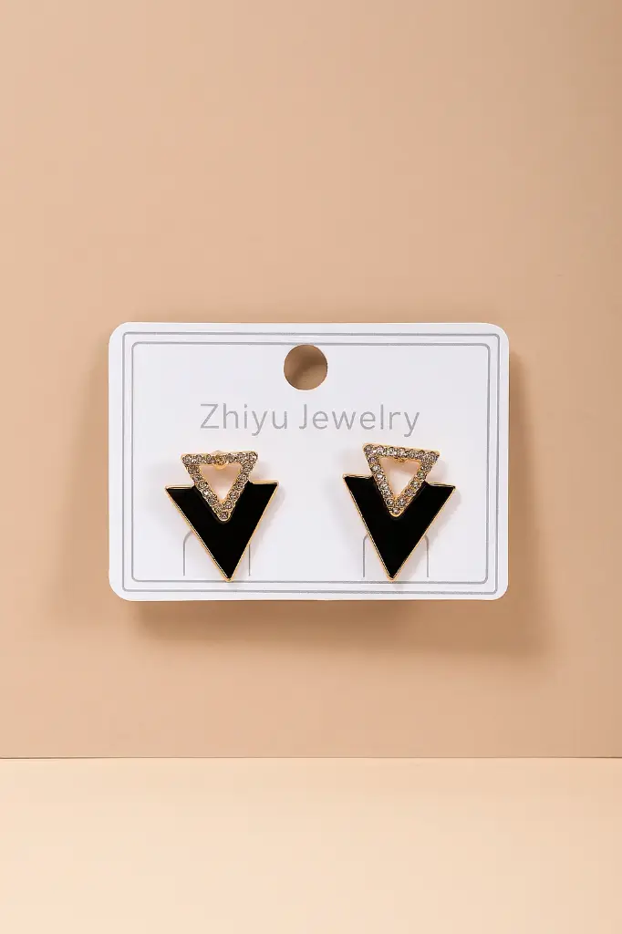 Geometric Black Triangle Earrings – Zhiyu Jewelry