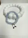 🐼✨ **Light Blue Crystal Beads Bracelet with Panda Charm – For Kids** 
