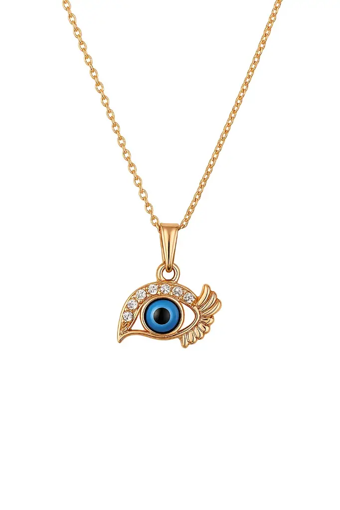 ✨ "Evil Eye Rose Gold Necklace 