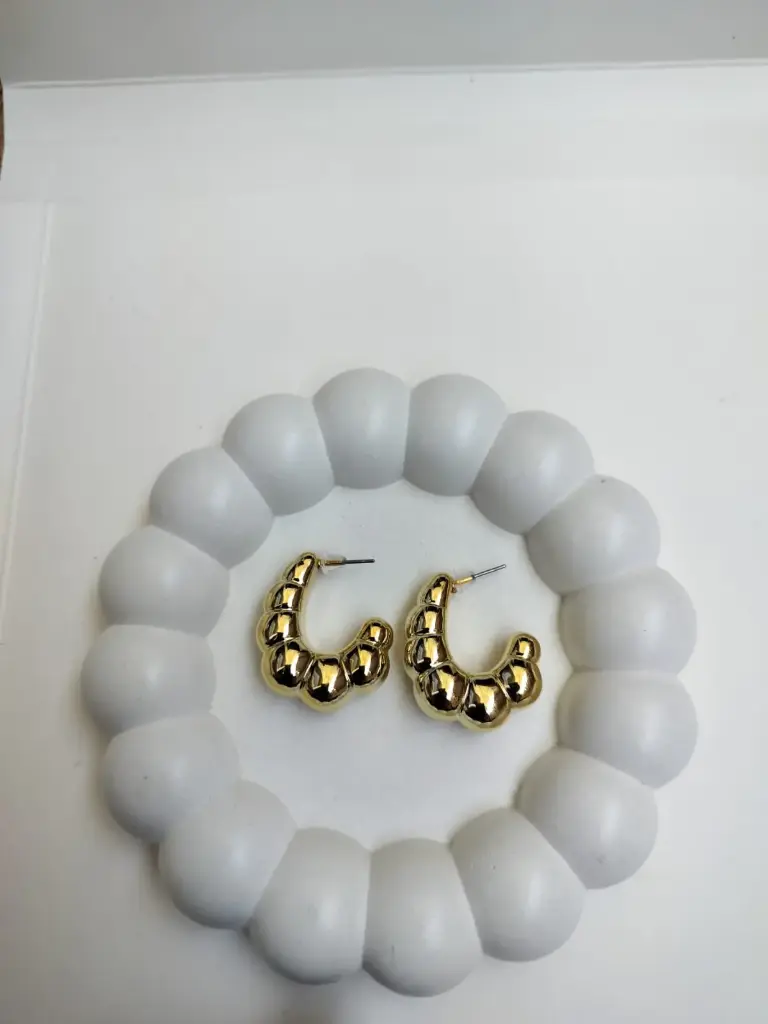 Golden Bubbly hoop earrings