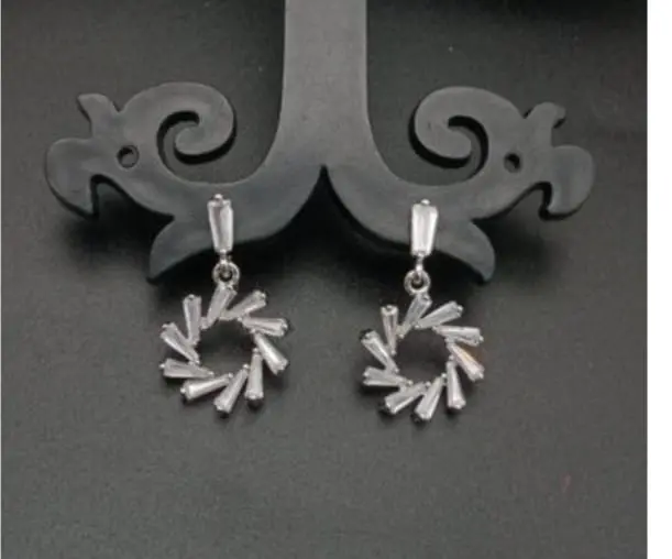 Celestial Spark Spiral Drop Earrings
