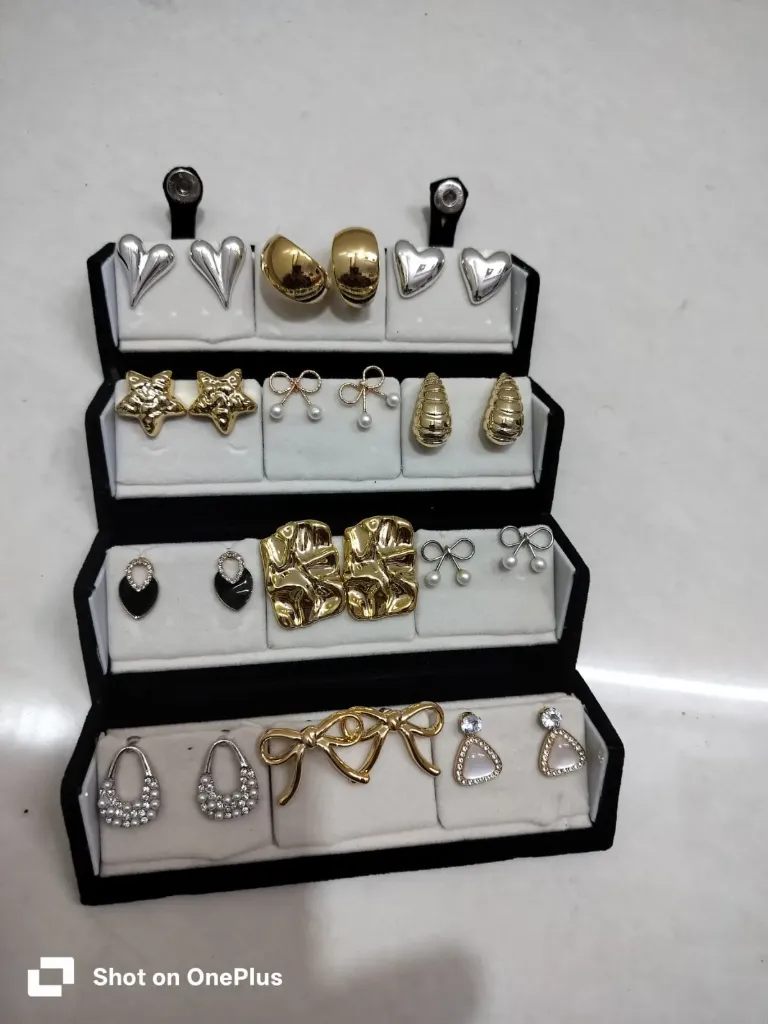 Premium Fashion Earrings Combo Set – 12 Stylish Pairs (with box)