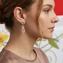 Elegant Gold-Plated Drop Earrings with Yellow Marquise Stones