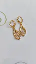 Radiant Gold-Toned Crystal Drop Earrings