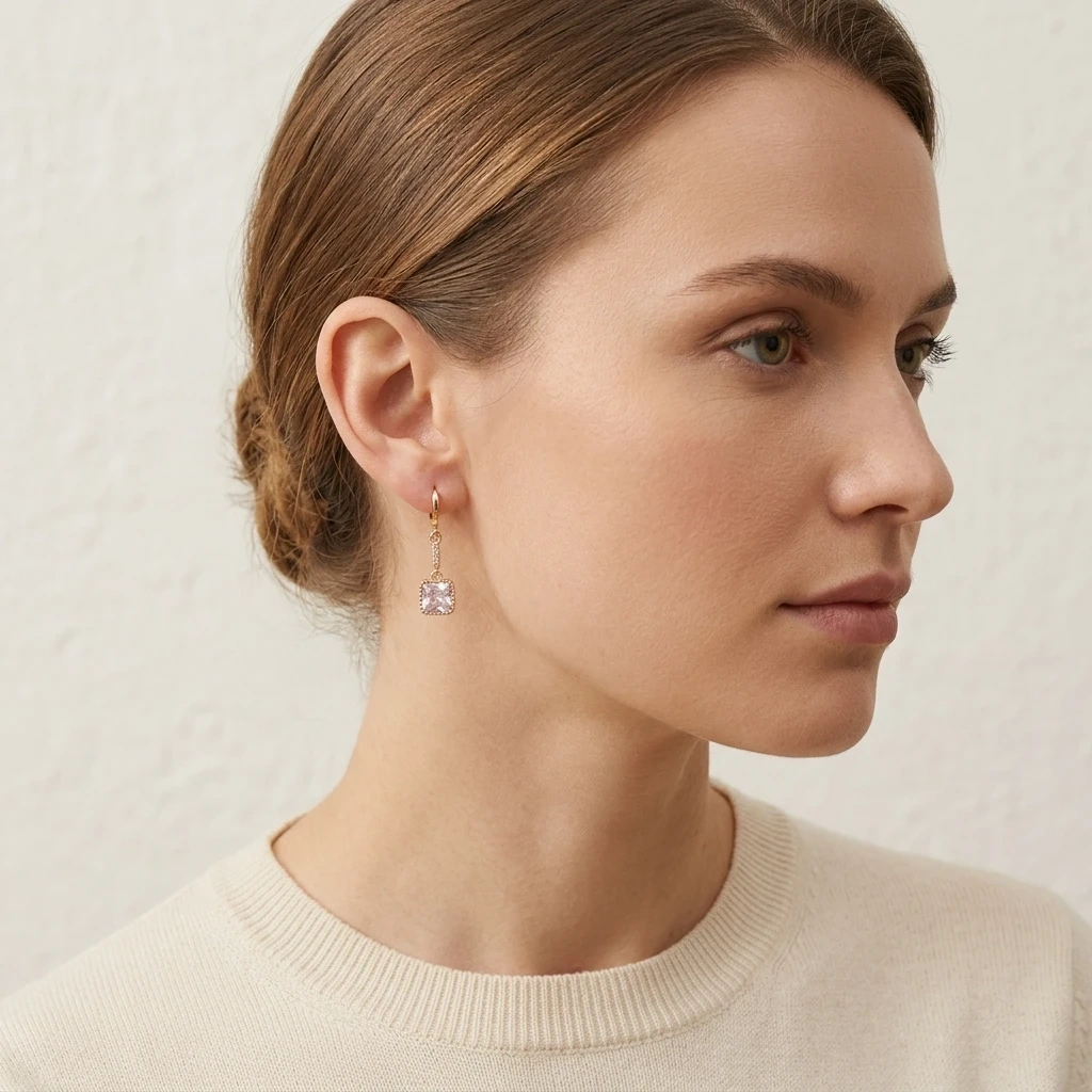 Elegant Square Drop Earrings