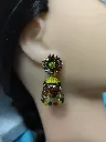 Traditional Jhumka Earrings - Multicolor Embellished Design