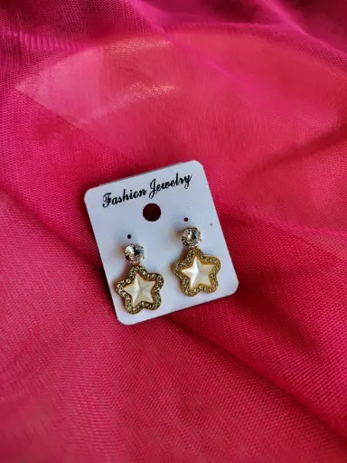 Sparkling Star Drop Earrings