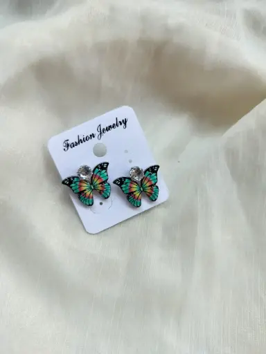 Rainbow Butterfly Stud Earrings – Fashion Jewelry