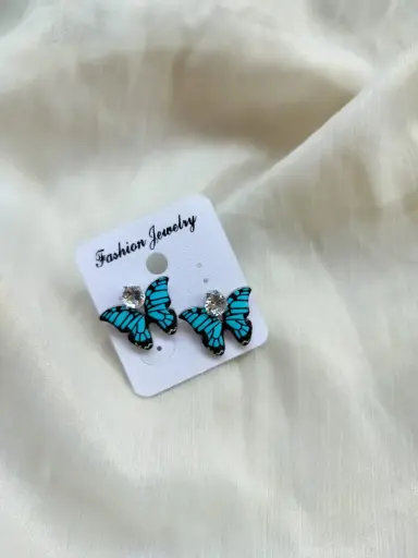 Blue Butterfly Stud Earrings – Fashion Jewelry