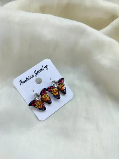 Vibrant Multicolor Butterfly Earrings – Fashion Jewelry