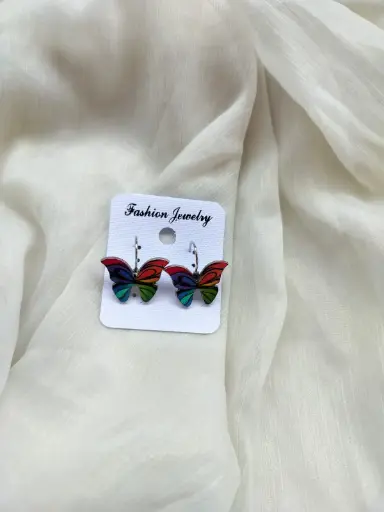 Rainbow Wings Butterfly Earrings