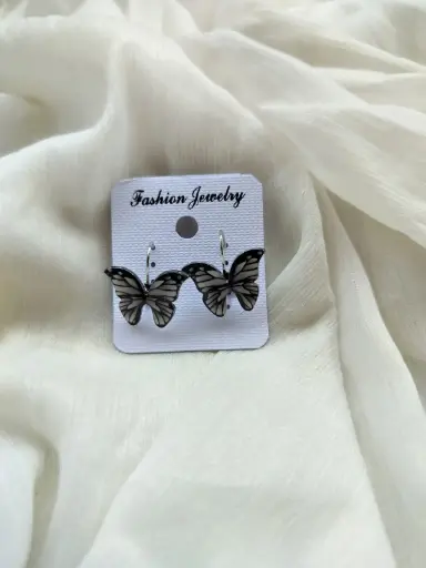 Midnight Elegance Butterfly Earrings