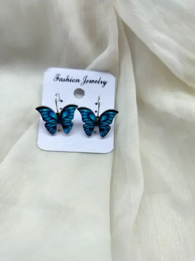 Azure Dream Butterfly Earrings