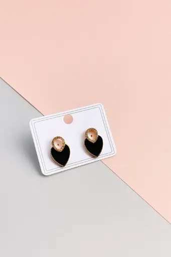 Romantic Black Heart Earrings – Zhiyu Jewelry