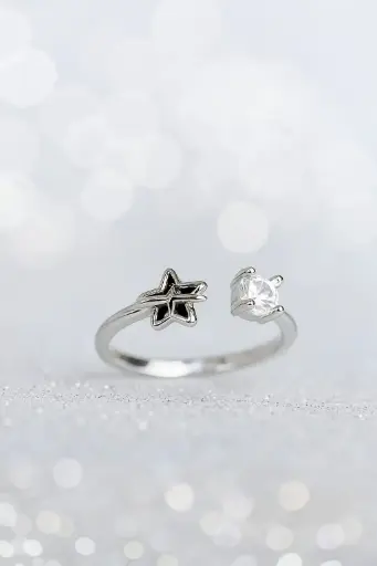 Sparkle adjustable ring