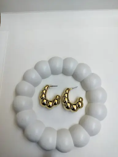 Golden Bubbly hoop earrings
