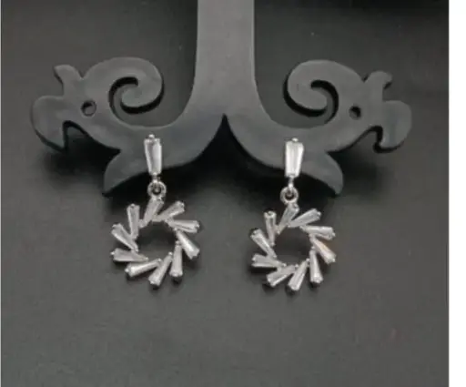 Celestial Spark Spiral Drop Earrings