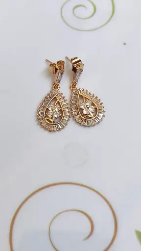 Royal Teardrop Floral Drop Earrings